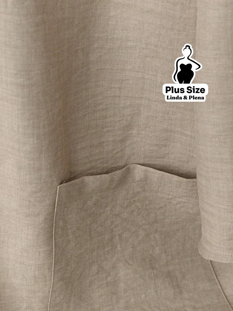 Conjunto Blusa Manga 3 4 Botões Calça Pantalona Plus Size Conjunto Blusa Manga 3 4 Botões Calça Pantalona Plus Size
