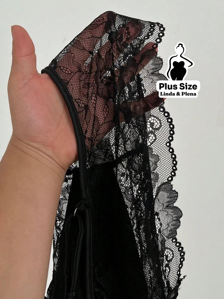 Conjunto Camisa Social Com Cropped Renda E Calça Plus Size Conjunto Camisa Social Com Cropped Renda E Calça Plus Size