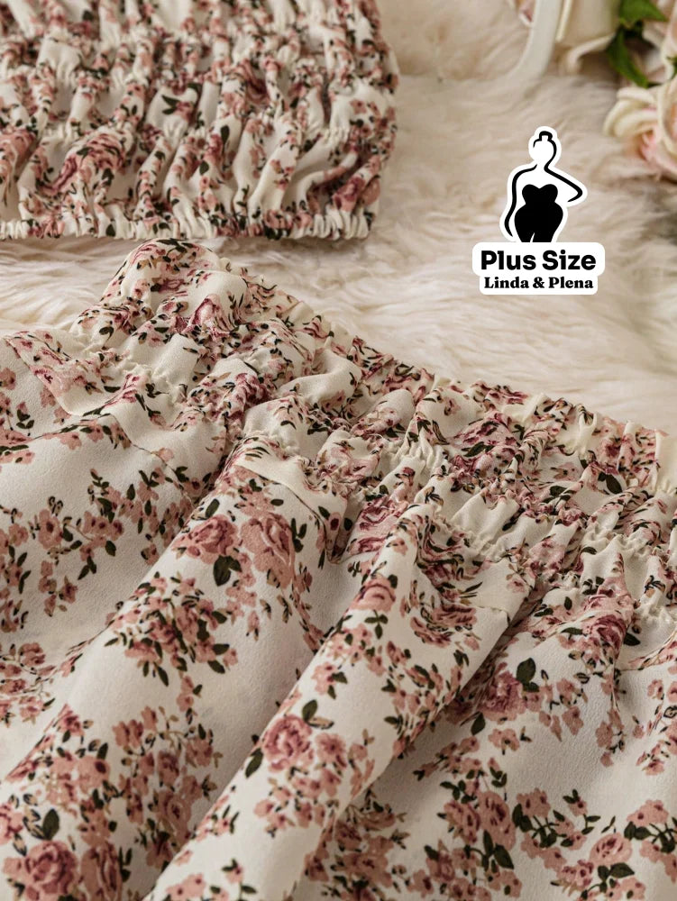 Conjunto Cropped Lastex Alça Fina Saia Longa Cós Alto Plus Size Conjunto Cropped Lastex Alça Fina Saia Longa Cós Alto