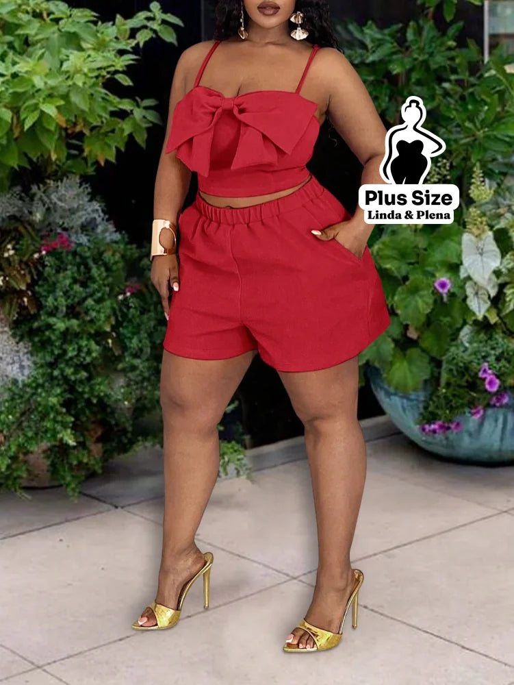 Conjunto de 2 peças Minimalista de Moda Casual Plus Size Conjunto de 2 peças Minimalista de Moda Casual Plus Size