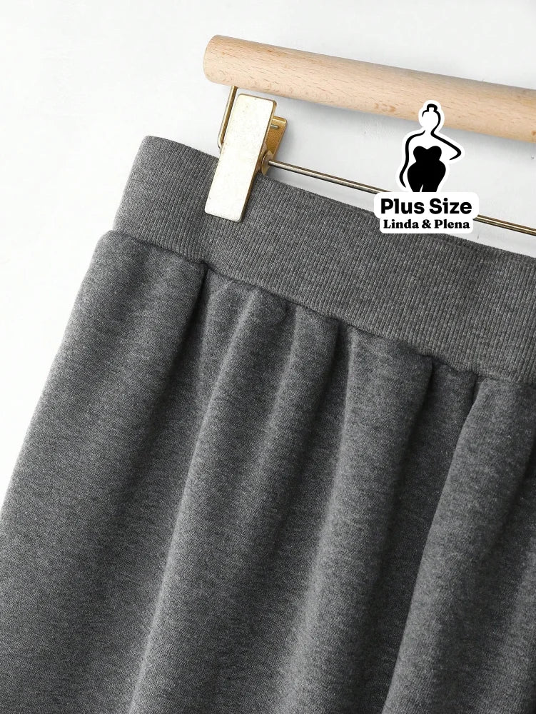 Conjunto Moletom Com Laço Poá No Ombro Plus Size Conjunto Moletom Com Laço Poá No Ombro Plus Size