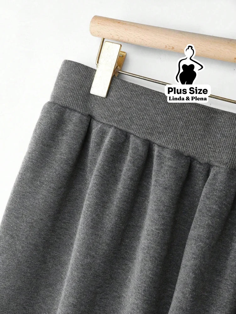 Conjunto Moletom Com Laço Poá No Ombro Plus Size Conjunto Moletom Com Laço Poá No Ombro Plus Size