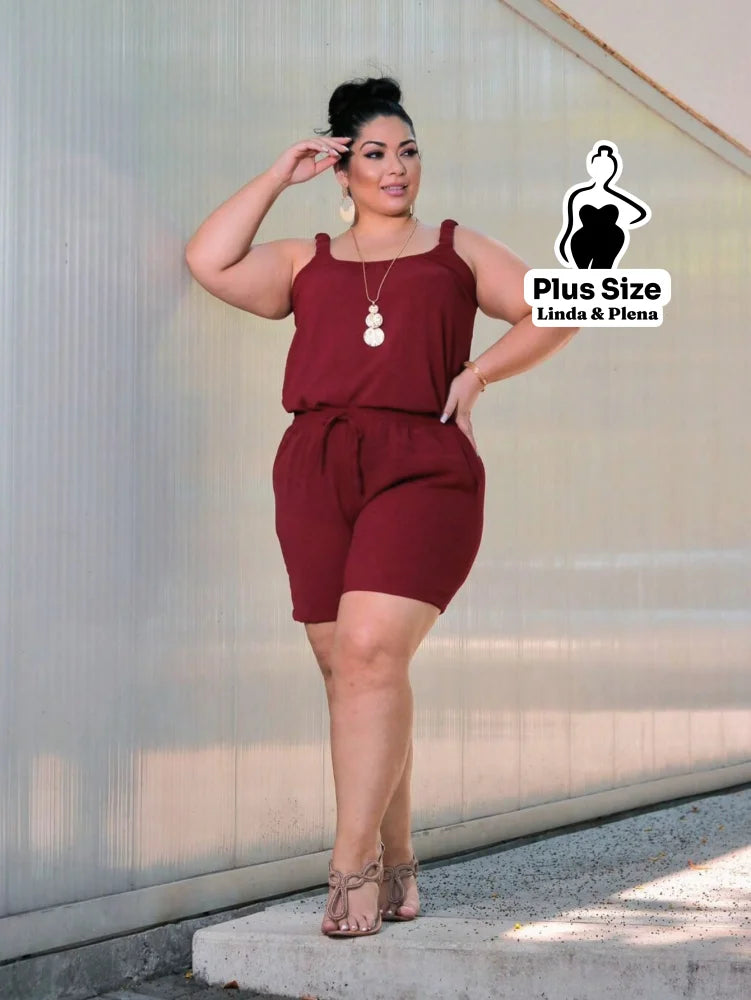 Conjunto Regata Cropped Shorts Cós Ajustável Plus Size Conjunto Regata Cropped Shorts Cós Ajustável Plus Size
