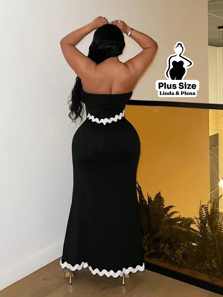 Conjunto Tomara Que Caia Com Detalhe Ondulado Plus Size Conjunto Tomara Que Caia Com Detalhe Ondulado Plus Size