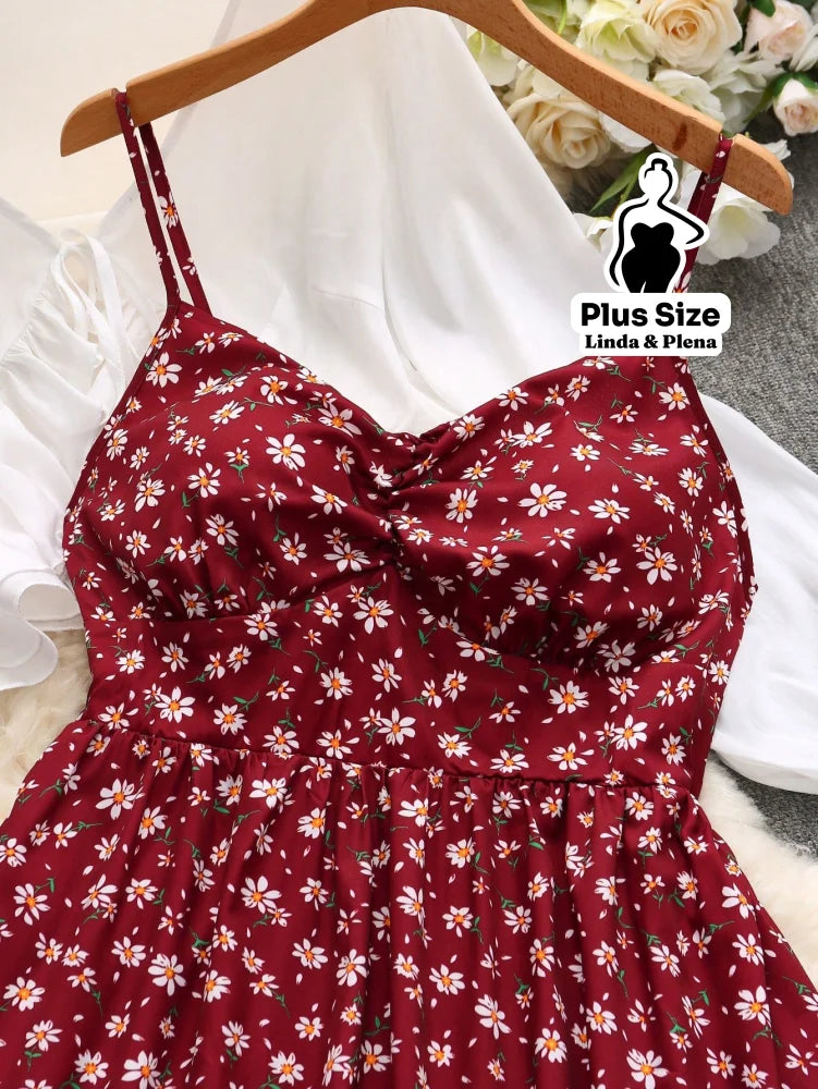 Conjunto Vestido Alça Fina Babados Saída Manga Longa Plus Size Conjunto Vestido Alça Fina Babados Saída Manga Longa