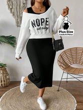 Conjunto Blusa Cropped Manga Longa E Saia Midi Plus Size Branco / G Conjunto Blusa Cropped Manga Longa E Saia Midi Plus
