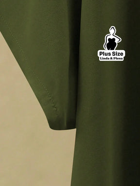 Conjunto Blusa Manga Curta Calça Pantalona Cós Elástico Plus Size Conjunto Blusa Manga Curta Calça Pantalona Cós