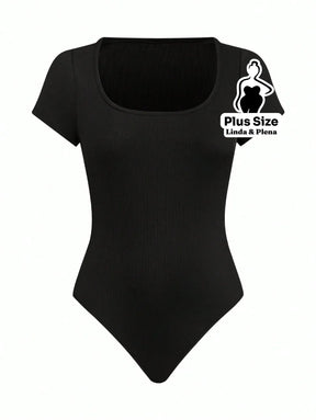 Conjunto Blusa Manga Curta Com Decote E Calça Pantalona Plus Size Conjunto Blusa Manga Curta Com Decote E Calça