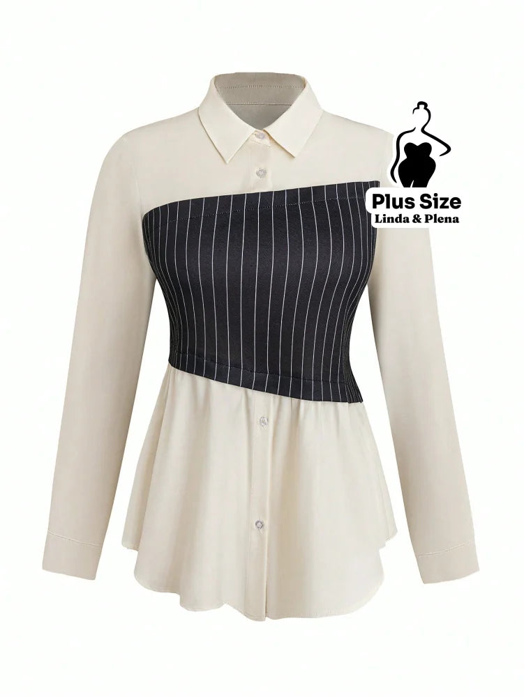 Conjunto Camisa Manga Longa E Calça Pantalona Plus Size Conjunto Camisa Manga Longa E Calça Pantalona Plus Size