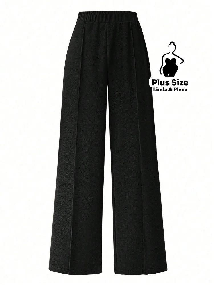 Conjunto Camisa Manga Longa E Calça Pantalona Plus Size Conjunto Camisa Manga Longa E Calça Pantalona Plus Size