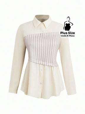 Conjunto Camisa Manga Longa E Calça Pantalona Plus Size Conjunto Camisa Manga Longa E Calça Pantalona Plus Size