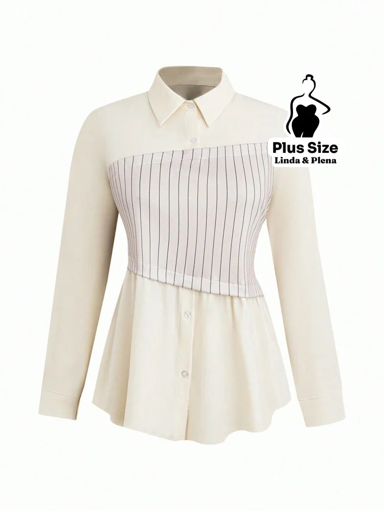 Conjunto Camisa Manga Longa E Calça Pantalona Plus Size Conjunto Camisa Manga Longa E Calça Pantalona Plus Size
