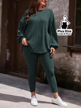 Conjunto com Blusa Animal Print e Calça Legging Preta Plus Size Azul Petróleo / G Conjunto com Blusa Animal Print e