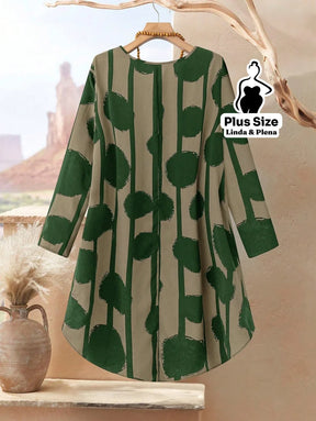 Conjunto com Blusa Longa Estampada e Calça Reta Plus Size Conjunto com Blusa Longa Estampada e Calça Reta Plus Size