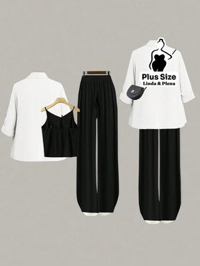 Conjunto Com Kimono Elegante E Calça Pantalona Plus Size Conjunto Com Kimono Elegante E Calça Pantalona Plus Size