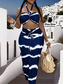 Conjunto Cropped Amarração Com Saia Longa Plus Size G Conjunto Cropped Amarração Com Saia Longa Plus Size