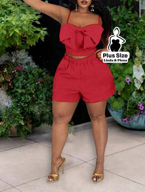 Conjunto de 2 peças Minimalista de Moda Casual Plus Size Conjunto de 2 peças Minimalista de Moda Casual Plus Size