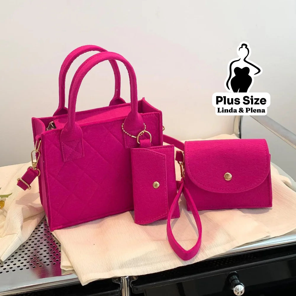 Conjunto de 3 Bolsas Clutch - Grátis Gift