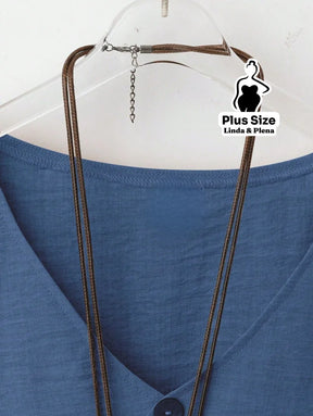 Conjunto Elegante com Blusa Assimétrica e Calça Plus Size Conjunto Elegante com Blusa Assimétrica e Calça Plus Size