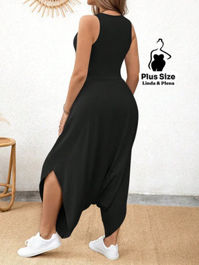 Conjunto Estilo Saruel Com Regata Justa Plus Size Conjunto Estilo Saruel Com Regata Justa Plus Size