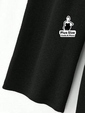 Conjunto Moletom Com Laço Poá No Ombro Plus Size Conjunto Moletom Com Laço Poá No Ombro Plus Size