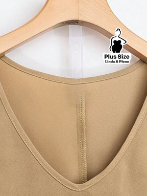 Conjunto Regata Assimétrica com Calça Estampada Plus Size Conjunto Regata Assimétrica com Calça Estampada Plus Size