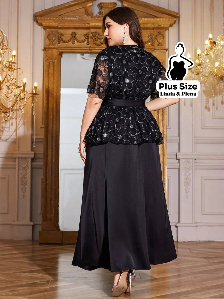 Conjunto Renda Delicada Com Faixa E Saia Longa Plus Size Conjunto Renda Delicada Com Faixa E Saia Longa Plus Size