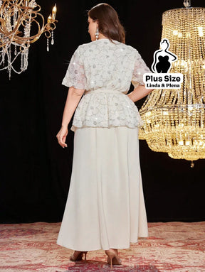 Conjunto Renda Delicada Com Faixa E Saia Longa Plus Size Conjunto Renda Delicada Com Faixa E Saia Longa Plus Size