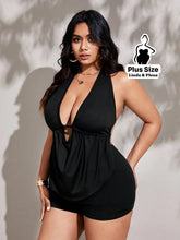 Conjunto Shortinho Com Decote Profundo E Amarração Plus Size G Conjunto Shortinho Com Decote Profundo E Amarração Plus