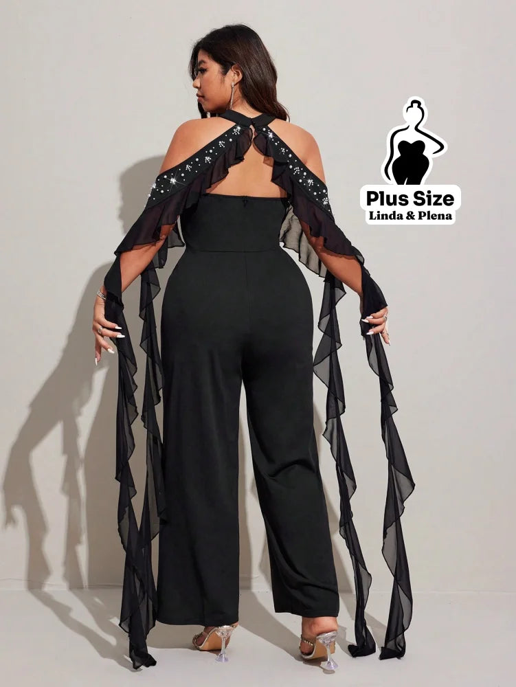 Conjunto Tomara Que Caia Com Capa Tule E Calça Plus Size Conjunto Tomara Que Caia Com Capa Tule E Calça Plus Size