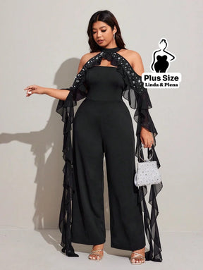 Conjunto Tomara Que Caia Com Capa Tule E Calça Plus Size Conjunto Tomara Que Caia Com Capa Tule E Calça Plus Size
