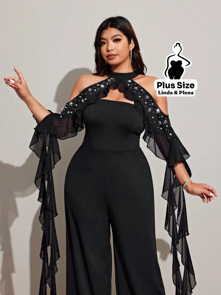 Conjunto Tomara Que Caia Com Capa Tule E Calça Plus Size G Conjunto Tomara Que Caia Com Capa Tule E Calça Plus Size
