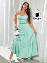 Conjunto Tomara Que Caia Com Recorte E Saia Longa Plus Size G Conjunto Tomara Que Caia Com Recorte E Saia Longa Plus