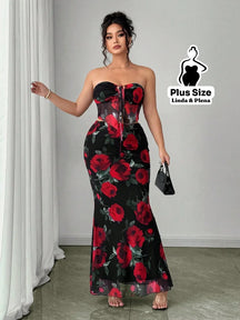 Conjunto Tomara Que Caia Estampado Com Saia Longa Plus Size G Conjunto Tomara Que Caia Estampado Com Saia Longa Plus