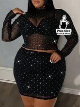 Conjunto Tule Brilhante Com Cropped Manga Longa E Saia Curta Plus Size G Conjunto Tule Brilhante Com Cropped Manga