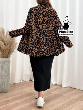 Conjunto Vestido Longo E Cardigan Estampado Plus Size Conjunto Vestido Longo E Cardigan Estampado Plus Size