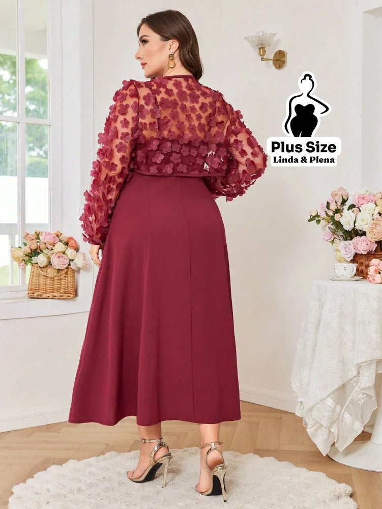 Conjunto Vestido Tomara Que Caia Com Capa Floral Plus Size Conjunto Vestido Tomara Que Caia Com Capa Floral Plus Size